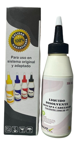 Solvente Limpia Cabezal Para Impresoras X 100 Ml