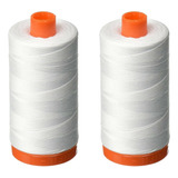 Aurifil Blanco  Algodon  Blanco  Paquete De 2