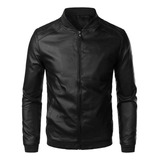 Chaqueta Cuero Delgada De Estilo Coreano Motocicleta Moda