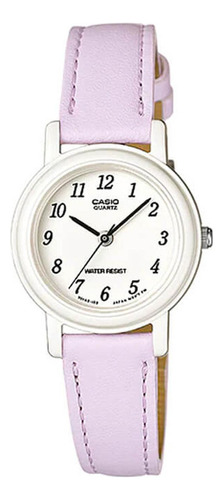 Reloj Casio Análogo Mujer Lq-139l-6b Color De La Correa Fucsia Color Del Bisel Blanco Color Del Fondo Blanco