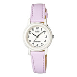 Reloj Casio Análogo Mujer Lq-139l-6b Color De La Correa Fucsia Color Del Bisel Blanco Color Del Fondo Blanco