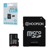 Cartao De Memoria Micro Sd 64gb Classe 10 - Hoopson Sd-64