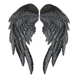 Parches Bordados Con Alas De Angel Negro, Plumas, Parche Xl