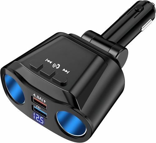 Cargador Auto Usb Universal Inteligente Dual Lcd Encendedor