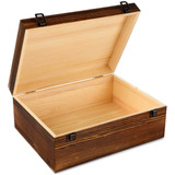 Barydat Caja De Madera Extra Grande Con Tapa Con Bisagras, .