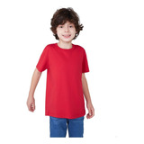 Camiseta Básica Infantil Menino Regular Hering Kids Vermelha