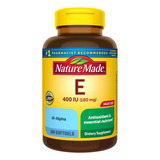 Nature Made Vitamina E 180 Mg, 400 Ui Dl-alpha, 300 Capsulas