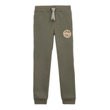 Pantalón Babucha Algodón Niño Wanama Terry Verde Mi