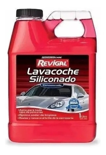 Shampoo Ph Neutro Lava Auto Coche Siliconado 1 Litro Revigal