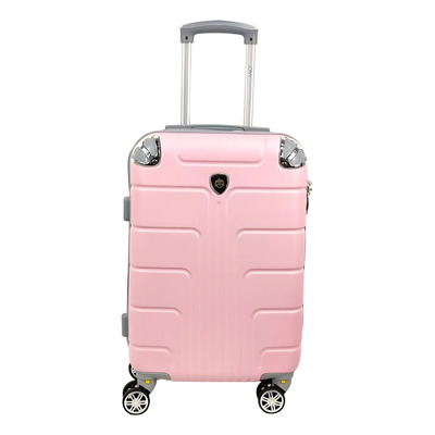 Maleta 20 Pulgadas Sin Documentar Ligera Doble Llanta Candado Jony 003-6 34cm rosa diseño rayas | Envío gratis