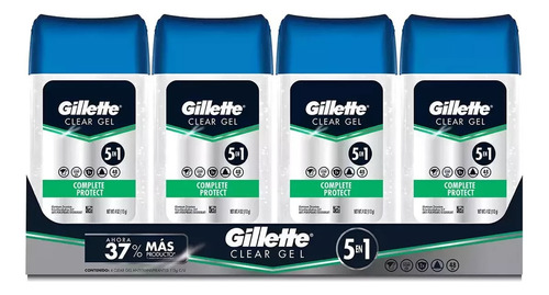 Antitranspirante Complete Protect Gillette 4 Pz De 113g C/u