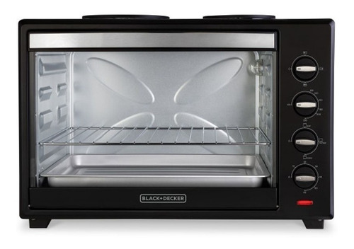 Horno Eléctrico 62lt Black + Decker Doble Anafe To6000 Color Negro