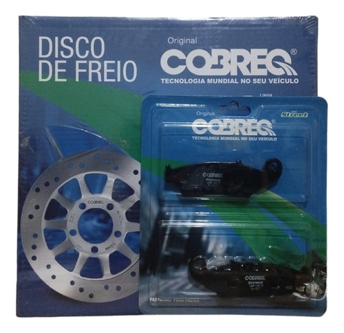 Disco Freio Dianteira + Pastilha Nxr Bros 150 2013  Cobreq