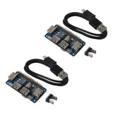 Set De 2 Juegos De 4 Puertos Usb Hub Hat Para Raspberry Pi 3