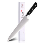 Cuchillo De Chef Japonés Gyuto 9.5 Mango Ergonómico Negro
