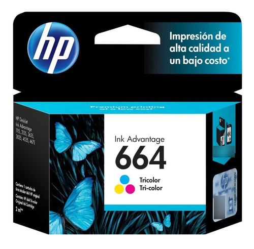 Cartucho Original Hp 664 Tricolor 2675 2135 3635 3775 Gtia