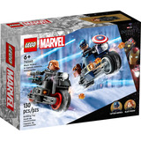 Lego 76260 Motos Black Widow Y Capitan América 130 Pzs