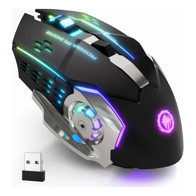 Mouse gamer inalámbrico recargable Woneligo negro Mouse Inalambrico Gamer Ergonomico 2.4g Bt Dual Modos Raton | MercadoLibre