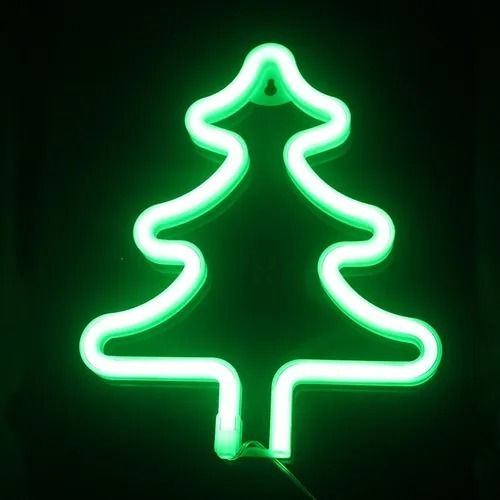 Árbol De Navidad Luz De Neón Usb Navidad Papa Noel 