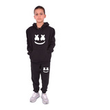 Kit Abrigo Moletom Blusa+ Calça Dj Marshmellow Rave Infantil