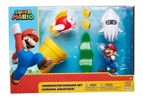 Playset Diorama Super Mario Submarino Jakks Pacific  Juguete