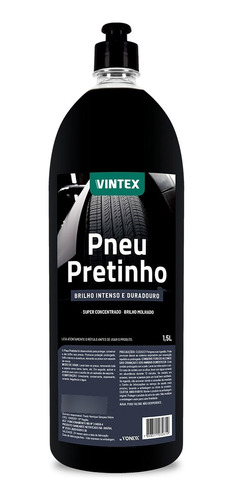 Pretinho Limpa Pneu Automotivo Brilho Molhado 1,5l Vonixx