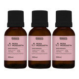 3 Óleo De Rosa Mosqueta 30ml Farmax 100% Puro Anti Estrias 