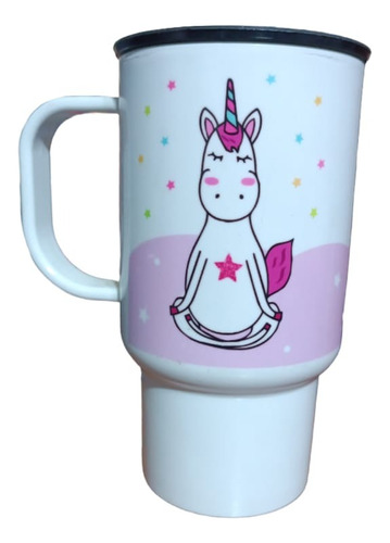 Jarro Termico Con Tapa Taza Cafe Unicornio