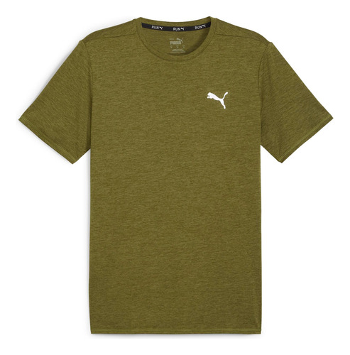 Playera Puma Run Favorite Heather Tee  Verde Hombre