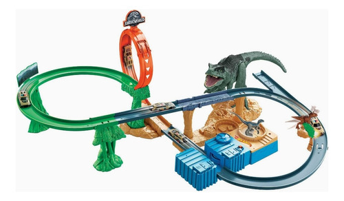 Pista Hot Wheels Clash N Crash Jurassic World Dominion Color Multicolor