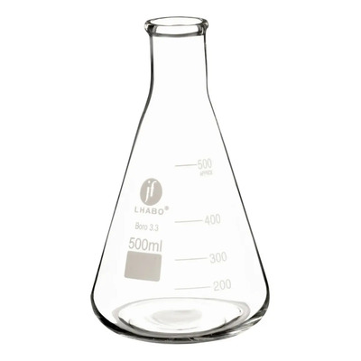 Matraz Erlenmeyer 500ml Vidrio Jf Lhabo | MercadoLibre