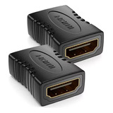 Pack 2 Coplas Hdmi Hembra Hembra / 2x Adaptador Hdmi 