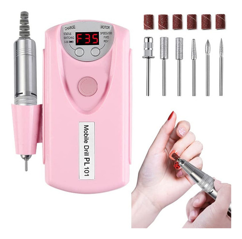 Máquina Torno Uñas Inalámbrica 30000rpm Manicure