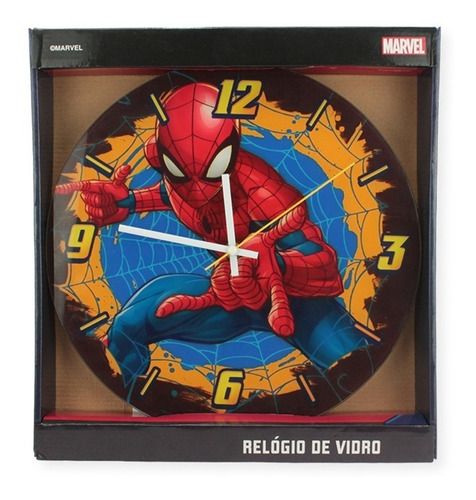 Relógio De Parede Homem Aranha Marvel 30cm Produto Oficial