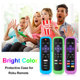3pack Case For Roku Remote, Cover For Hisense/tcl Roku Tv St