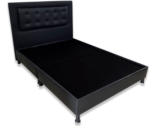 Base Cama Con Espaldar Doble 140x190