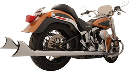 Mofle Freedom Sharktail Dual Cromo 2.5 Odx32  07-17 Softail