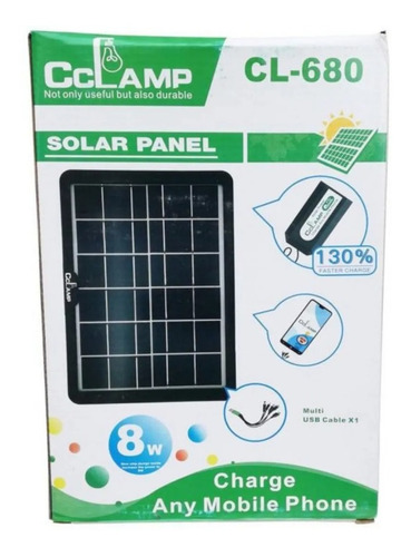 Panel Solar Cargador Celular 8w 6v Energía Solar Cl-680