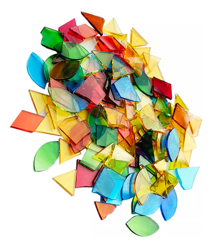 Vidrio De Mosaico Cuadrado Triangular Transparente De 500 Co