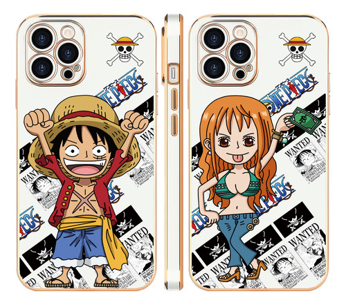 Luffy Nami One Piece Funda Para iPhone Funda 2pcs Opuw32