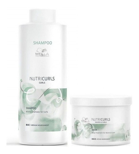 Wella Nutricurls Kit Shampoo 1000ml + Mascara 500ml 