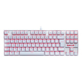 Teclado Mecânico Gamer Redragon Kumara Branco Switch Black