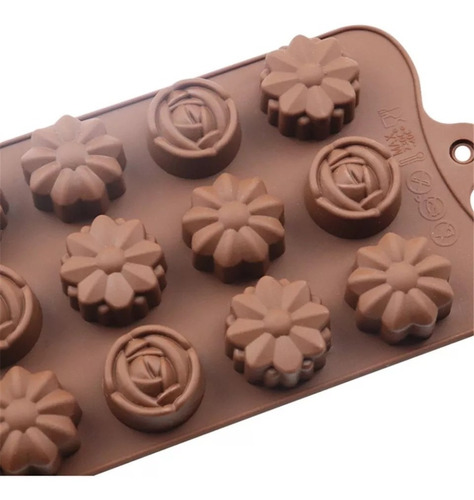 Molde De Silicona Para Repostería Chocolate Flor Rosas