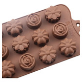 Molde De Silicona Para Repostería Chocolate Flor Rosas