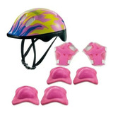 Kit Proteção Infantil Completo Com Capacete Rosa- Zippy Toys