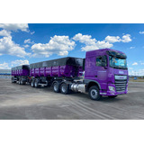 Conjunto Daf Xf 530 6x4 Space Cab  Rodotrem Basculante Aizi