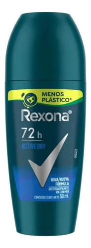 Desodorante Rexona Roll On Active Dry 50ml 72h Kit C/12
