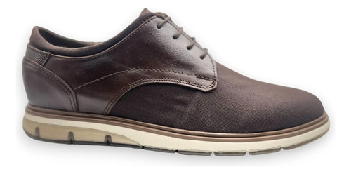Zapato Casual Elegante Para Caballero Hecho En Lona Y Piel