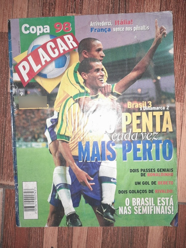 Revista Placar Copa 98 Ronaldinho 07 1998 N5