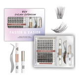 Extensiones De Pestañas Híbridas,108 Cluster Eyelashes Set